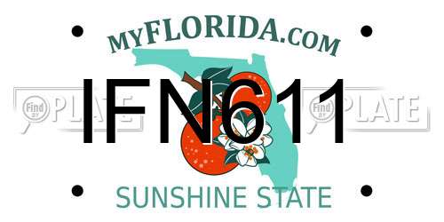 IFN611 Florida License Plate