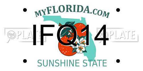 IFQ14 Florida License Plate