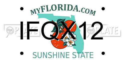 IFQX12 Florida License Plate