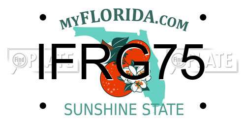 IFRG75 Florida License Plate