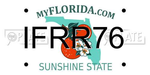 IFRR76 Florida License Plate