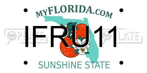 IFRU11 Florida License Plate