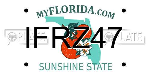 IFRZ47 Florida License Plate