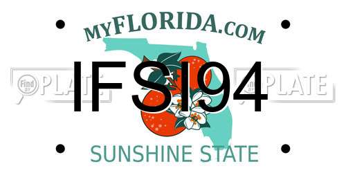 IFSI94 Florida License Plate