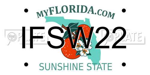 IFSW22 Florida License Plate