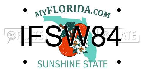 IFSW84 Florida License Plate