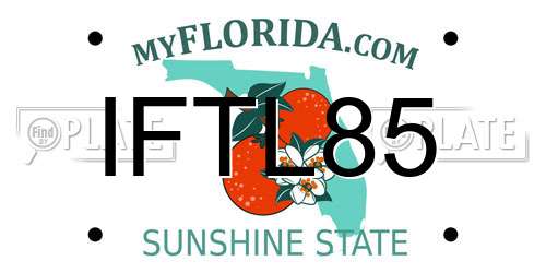 IFTL85 Florida License Plate