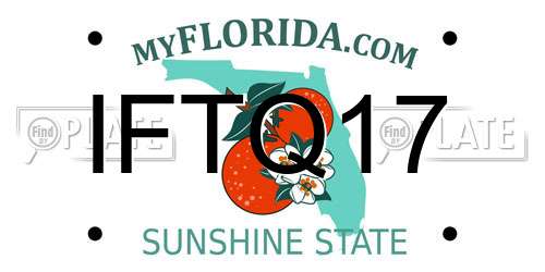 IFTQ17 Florida License Plate