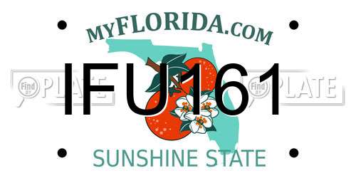 IFU161 Florida License Plate