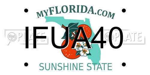 IFUA40 Florida License Plate