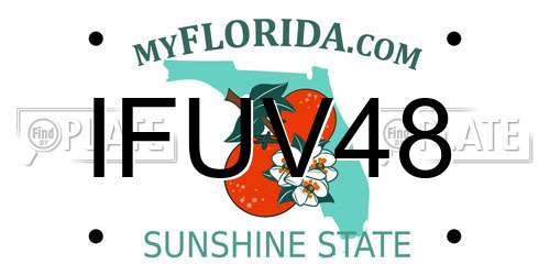 IFUV48 Florida License Plate