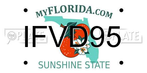 IFVD95 Florida License Plate