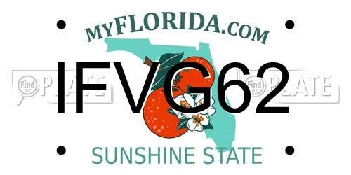 IFVG62 Florida License Plate