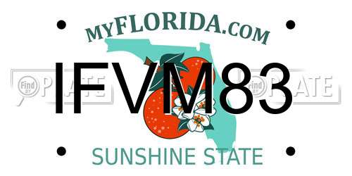 IFVM83 Florida License Plate