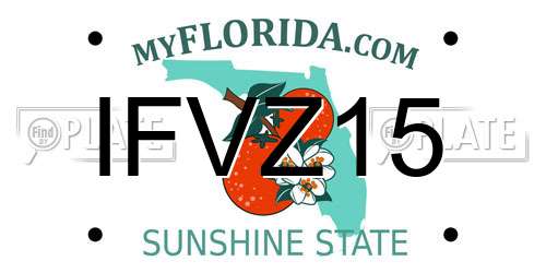 IFVZ15 Florida License Plate