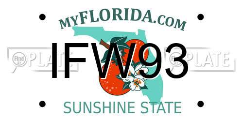 IFW93 Florida License Plate