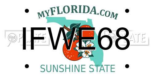 IFWE68 Florida License Plate