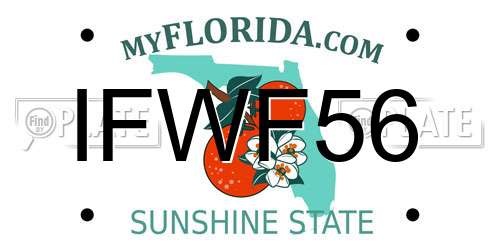 IFWF56 Florida License Plate