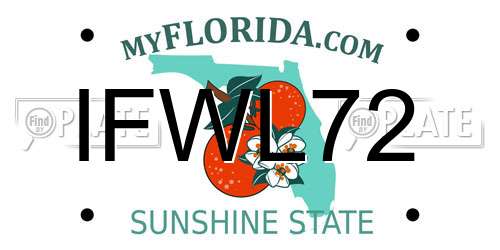 IFWL72 Florida License Plate