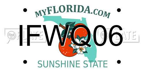 IFWQ06 Florida License Plate