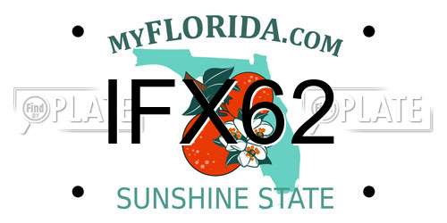 IFX62 Florida License Plate