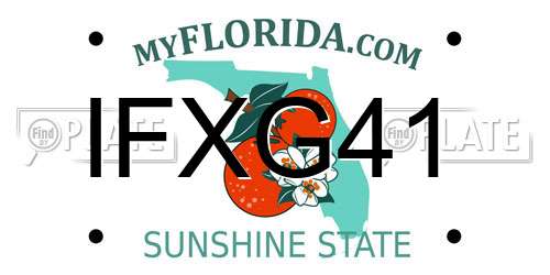 IFXG41 Florida License Plate