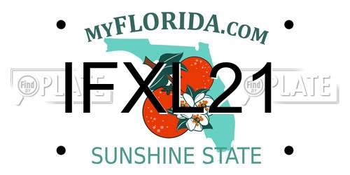 IFXL21 Florida License Plate