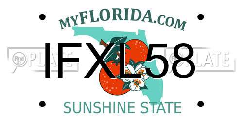 IFXL58 Florida License Plate