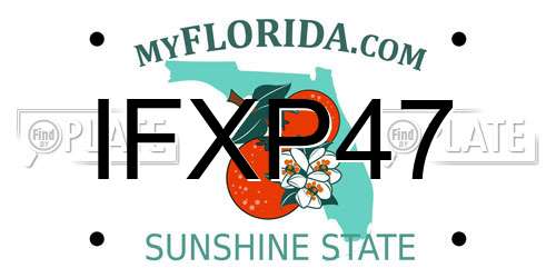 IFXP47 Florida License Plate