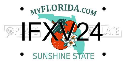 IFXV24 Florida License Plate