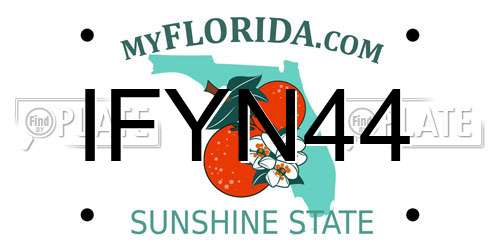 IFYN44 Florida License Plate