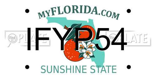IFYP54 Florida License Plate