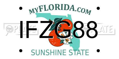 IFZG88 Florida License Plate
