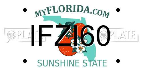 IFZI60 Florida License Plate