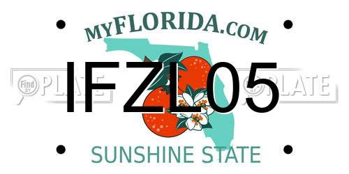 IFZL05 Florida License Plate