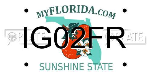 IG02FR Florida License Plate