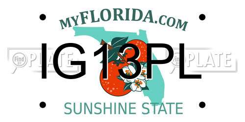 IG13PL Florida License Plate
