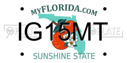 IG15MT Florida License Plate