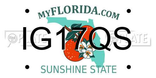 IG17QS Florida License Plate