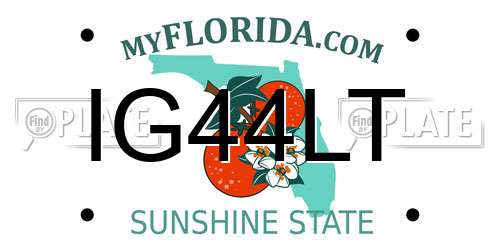 IG44LT Florida License Plate