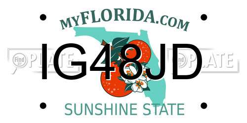 IG48JD Florida License Plate