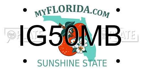 IG50MB Florida License Plate