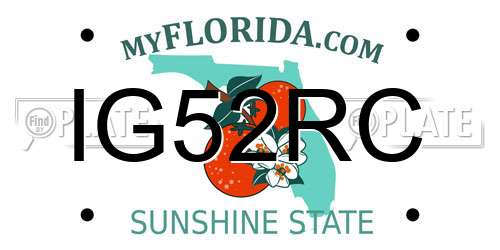 IG52RC Florida License Plate