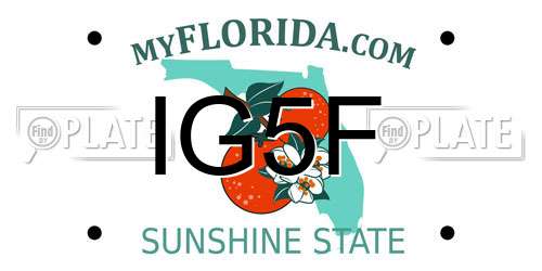 IG5F Florida License Plate