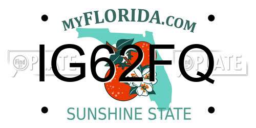 IG62FQ Florida License Plate