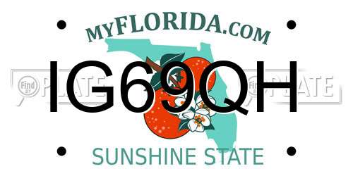 IG69QH Florida License Plate