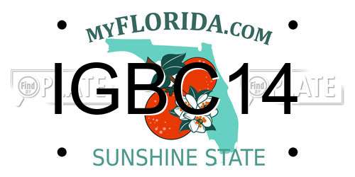 IGBC14 Florida License Plate