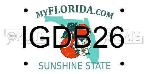 IGDB26 Florida License Plate
