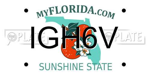 IGH6V Florida License Plate