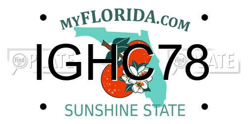 IGHC78 Florida License Plate
